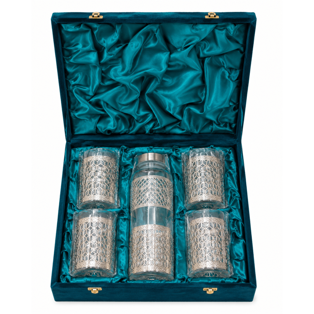 Glass Tumbler Set – 1 Bottle & 4 Glasses