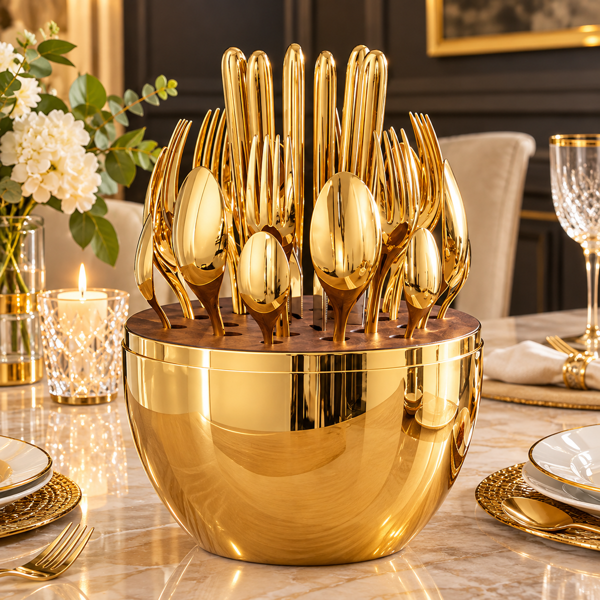 Oval Cutlery Gold Set