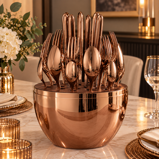 Oval Cutlery Bronze Set