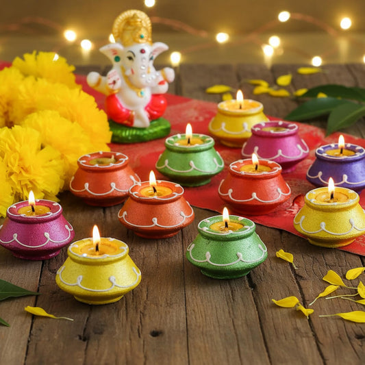 Decorative Clay Diyas