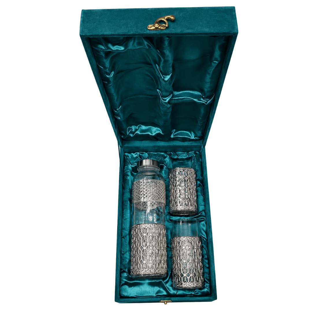 Glass Tumbler Set – 1 Bottle & 2 Glasses