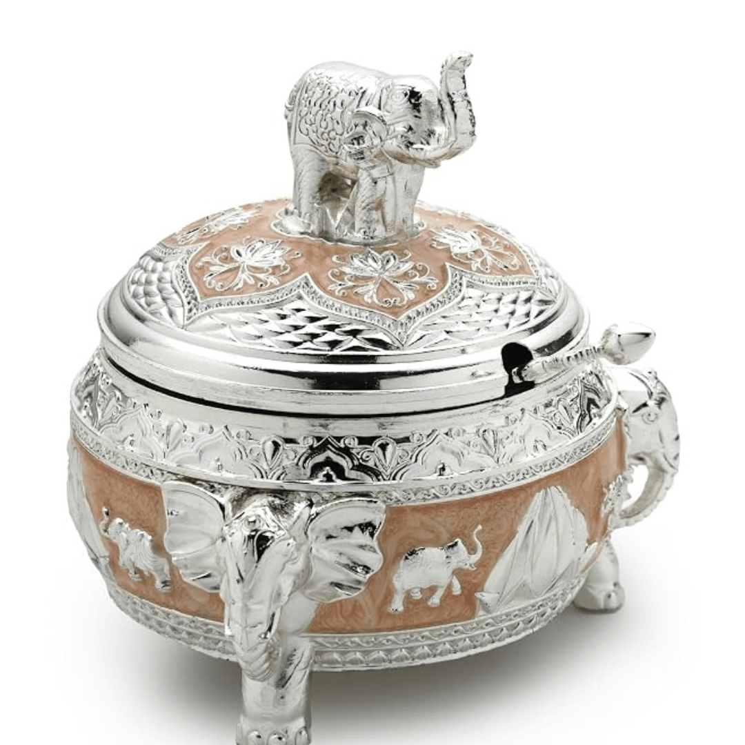 Elephant Lid Round Saunf – Mishri Jar