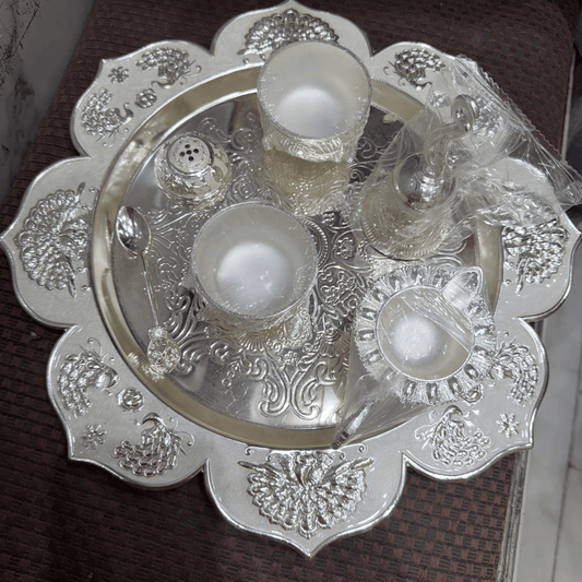 Lotus Shape Pooja Thali Set