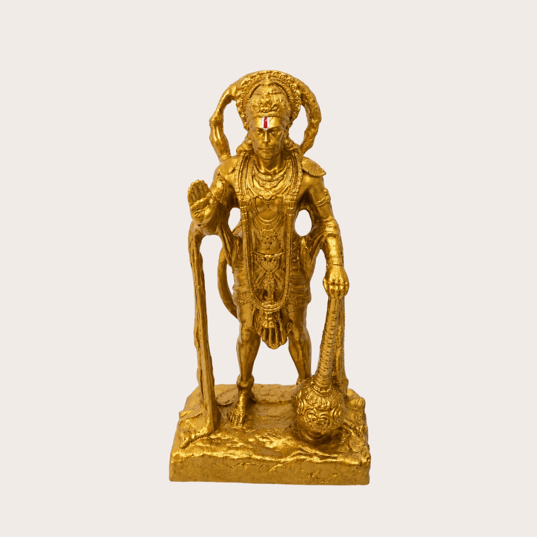 Golden Hanuman Blessing Idol